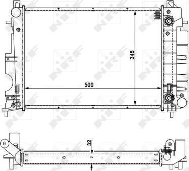 NRF 58109 - Радиатор, охлаждение двигателя autospares.lv