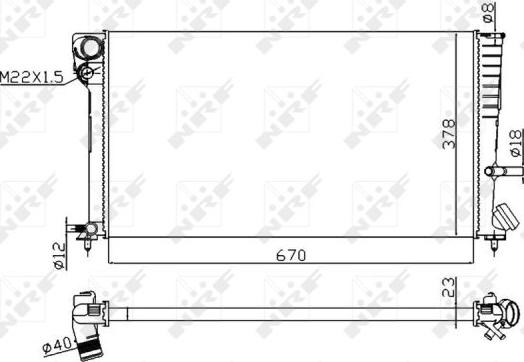 NRF 58101A - Радиатор, охлаждение двигателя autospares.lv