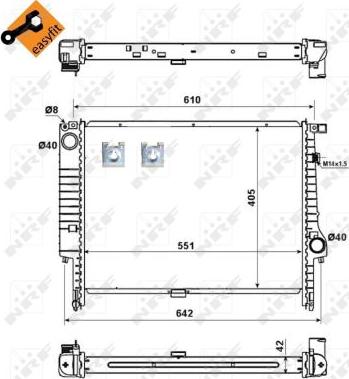 NRF 58117 - Радиатор, охлаждение двигателя autospares.lv