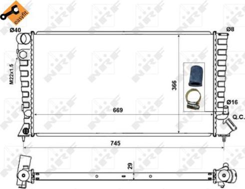 NRF 58189 - Радиатор, охлаждение двигателя autospares.lv