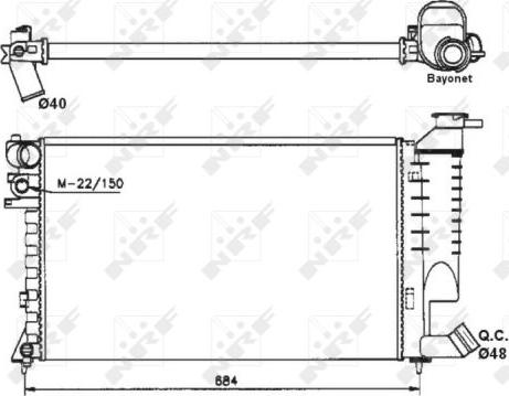 NRF 58183 - Радиатор, охлаждение двигателя autospares.lv