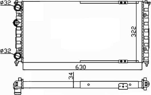 NRF 58135 - Радиатор, охлаждение двигателя autospares.lv