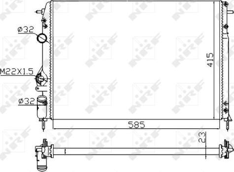 NRF 58175A - Радиатор, охлаждение двигателя autospares.lv