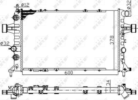 NRF 58178A - Радиатор, охлаждение двигателя autospares.lv