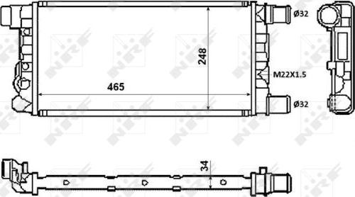 NRF 58845 - Радиатор, охлаждение двигателя autospares.lv