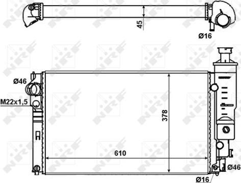 NRF 58889 - Радиатор, охлаждение двигателя autospares.lv