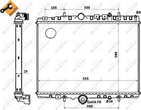 NRF 58347 - Радиатор, охлаждение двигателя autospares.lv