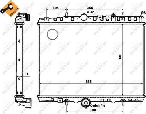 NRF 58352 - Радиатор, охлаждение двигателя autospares.lv