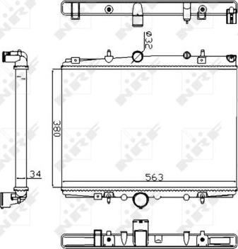 NRF 58303A - Радиатор, охлаждение двигателя autospares.lv