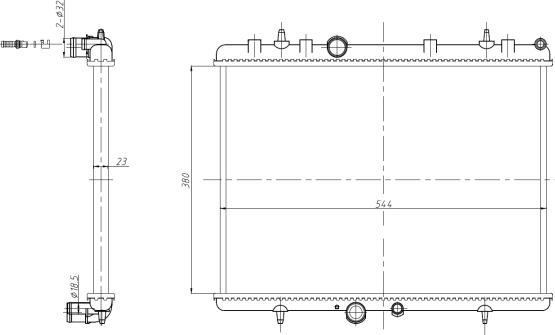 NRF 58312A - Радиатор, охлаждение двигателя autospares.lv