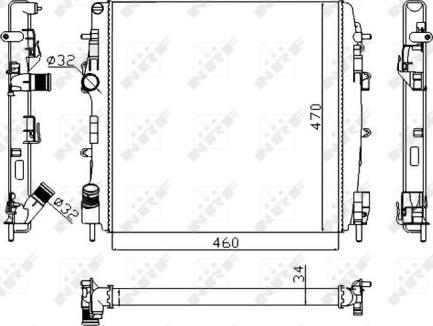 NRF 58317A - Радиатор, охлаждение двигателя autospares.lv