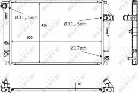 NRF 58382 - Радиатор, охлаждение двигателя autospares.lv