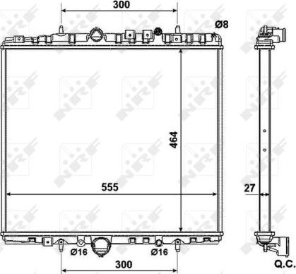 NRF 58373 - Радиатор, охлаждение двигателя autospares.lv