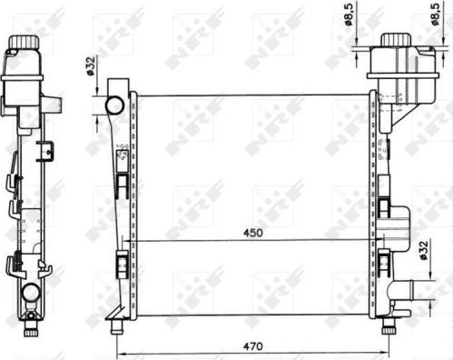 NRF 58252 - Радиатор, охлаждение двигателя autospares.lv