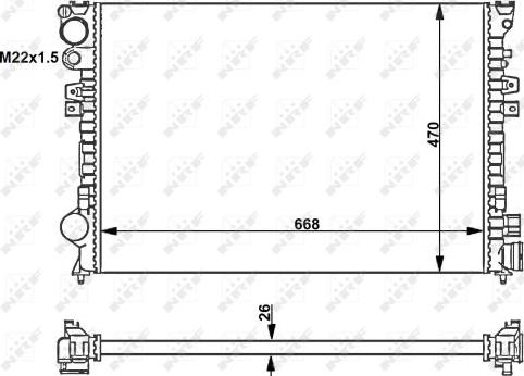 NRF 58262 - Радиатор, охлаждение двигателя autospares.lv