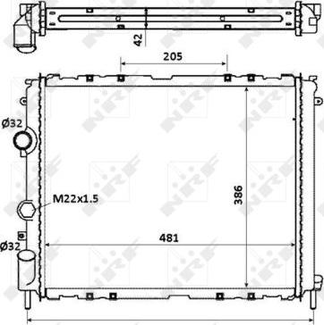 NRF 58210 - Радиатор, охлаждение двигателя autospares.lv