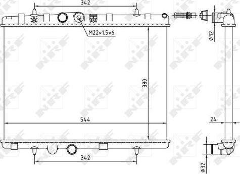 NRF 58226A - Радиатор, охлаждение двигателя autospares.lv