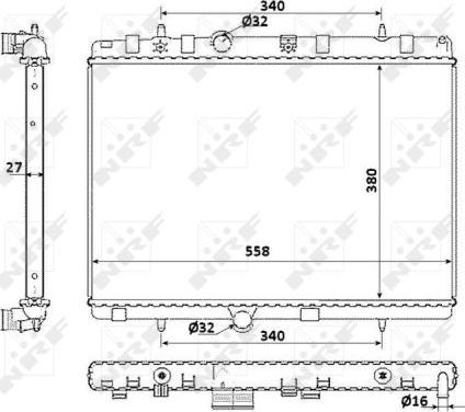 NRF 58226 - Радиатор, охлаждение двигателя autospares.lv