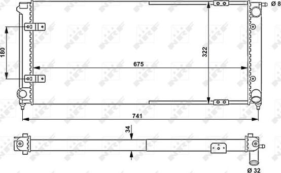 NRF 58712 - Радиатор, охлаждение двигателя autospares.lv