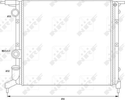 NRF 58785 - Радиатор, охлаждение двигателя autospares.lv