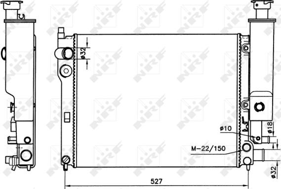 NRF 58776 - Радиатор, охлаждение двигателя autospares.lv