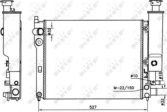 NRF 58776 - Радиатор, охлаждение двигателя autospares.lv