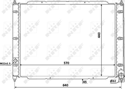 NRF 53944 - Радиатор, охлаждение двигателя autospares.lv