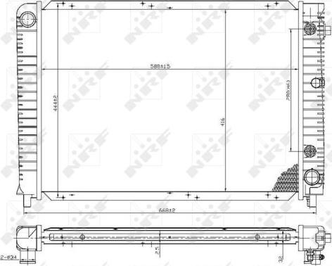 NRF 53953 - Радиатор, охлаждение двигателя autospares.lv