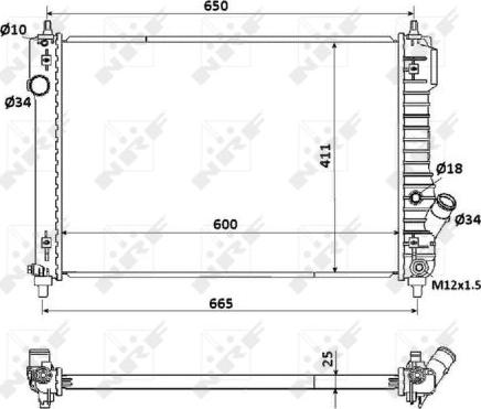 NRF 53903 - Радиатор, охлаждение двигателя autospares.lv