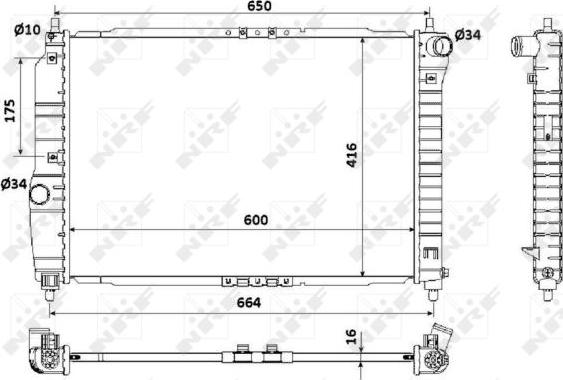 NRF 53902A - Радиатор, охлаждение двигателя autospares.lv