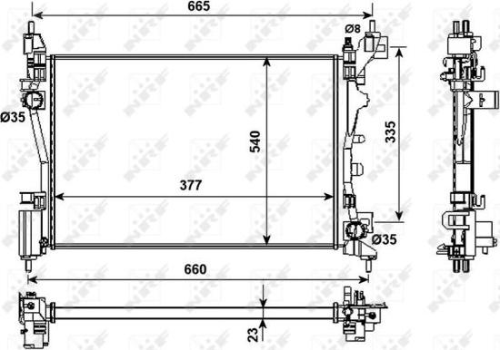 NRF 53981 - Радиатор, охлаждение двигателя autospares.lv