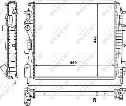 NRF 53938 - Радиатор, охлаждение двигателя autospares.lv