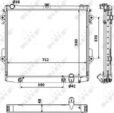 NRF 53923 - Радиатор, охлаждение двигателя autospares.lv