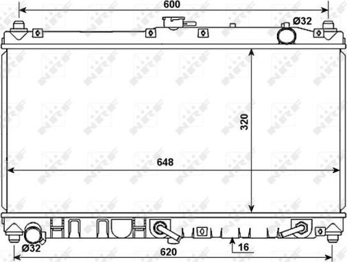 NRF 53977 - Радиатор, охлаждение двигателя autospares.lv