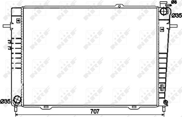 NRF 53497 - Радиатор, охлаждение двигателя autospares.lv