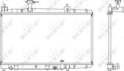 NRF 53448 - Радиатор, охлаждение двигателя autospares.lv