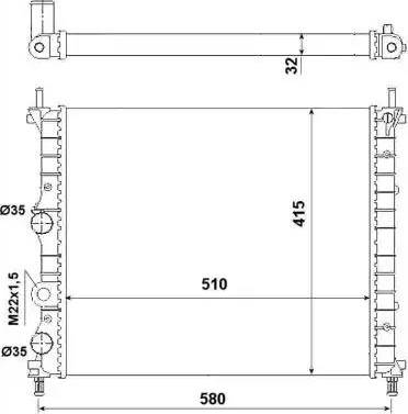 NRF 53457 - Радиатор, охлаждение двигателя autospares.lv