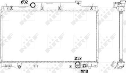 NRF 53439 - Радиатор, охлаждение двигателя autospares.lv