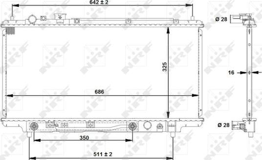 NRF 53519 - Радиатор, охлаждение двигателя autospares.lv