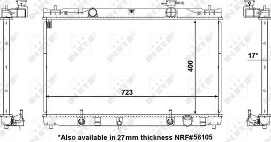 NRF 53587 - Радиатор, охлаждение двигателя autospares.lv