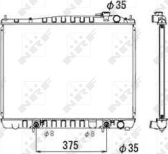 NRF 53694 - Радиатор, охлаждение двигателя autospares.lv