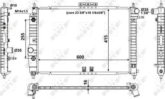 NRF  53639 - Радиатор, охлаждение двигателя autospares.lv