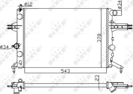 NRF 53628A - Радиатор, охлаждение двигателя autospares.lv