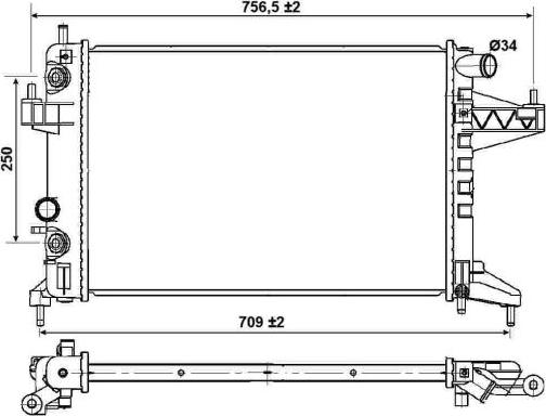 NRF 53035 - Радиатор, охлаждение двигателя autospares.lv