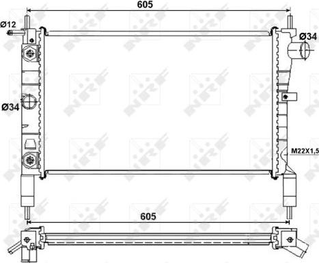 NRF 53036 - Радиатор, охлаждение двигателя autospares.lv