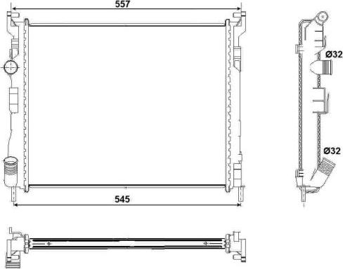 NRF 53032 - Радиатор, охлаждение двигателя autospares.lv