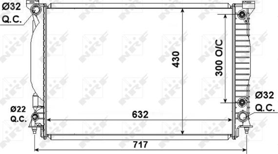 NRF 53190 - Радиатор, охлаждение двигателя autospares.lv