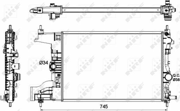 NRF 53142 - Радиатор, охлаждение двигателя autospares.lv