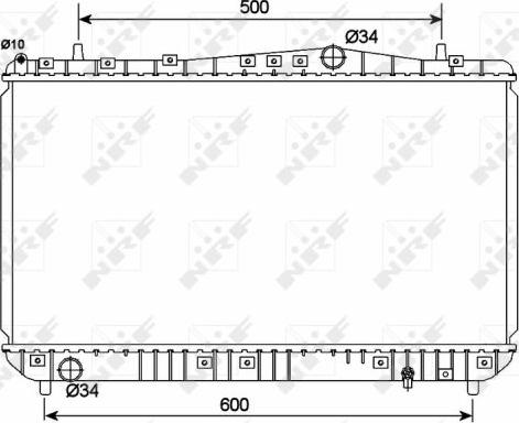 NRF  53150 - Радиатор, охлаждение двигателя autospares.lv