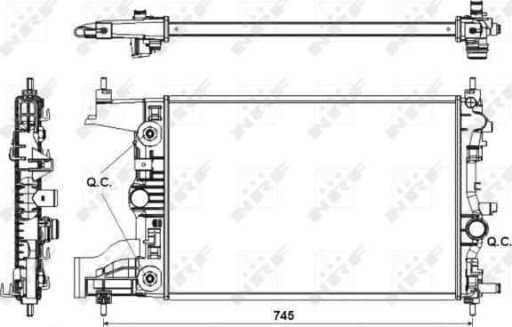 NRF 53153 - Радиатор, охлаждение двигателя autospares.lv